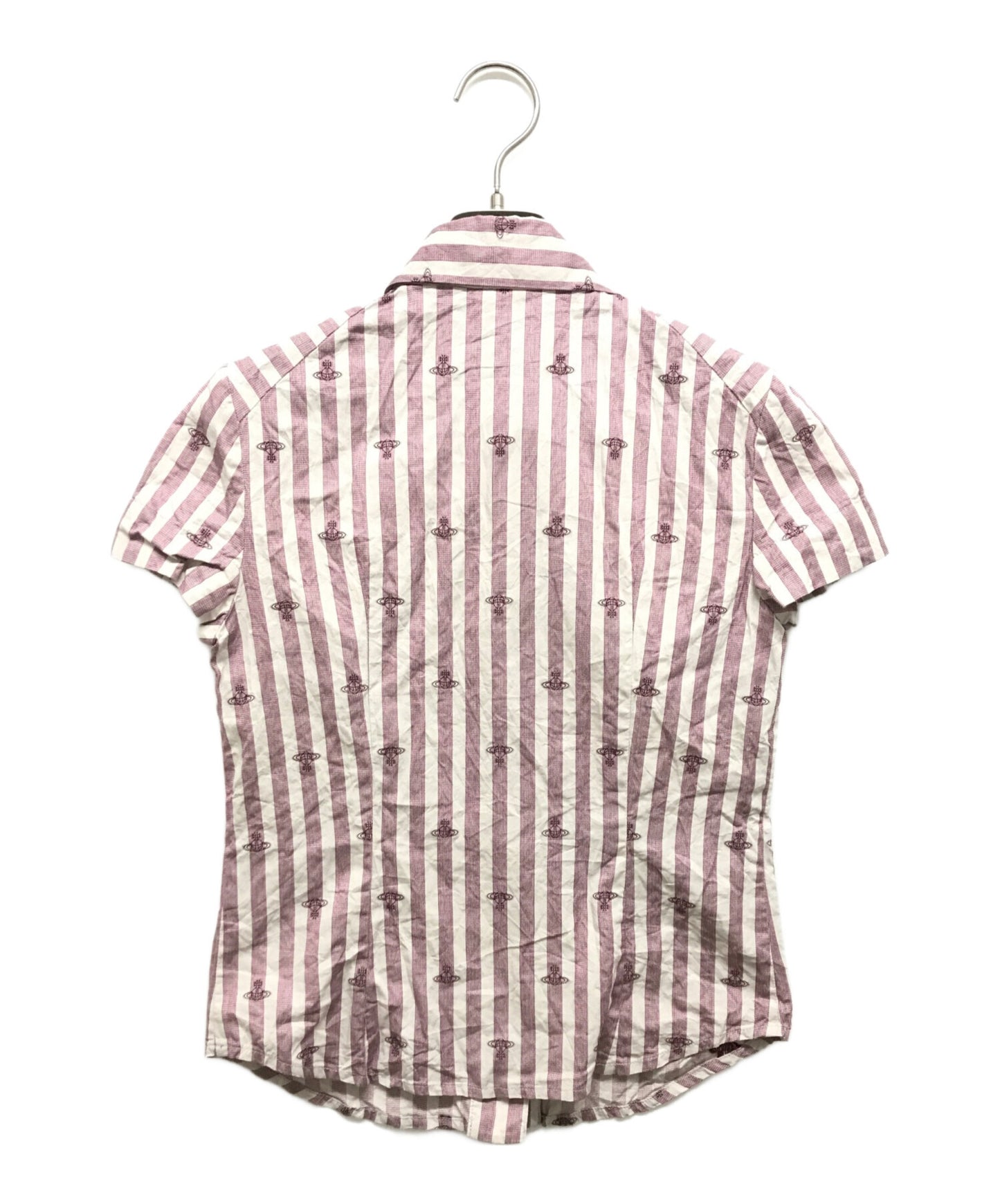 [Pre-owned] Vivienne Westwood RED LABEL Orb-patterned ruffled blouse 16-03-871004