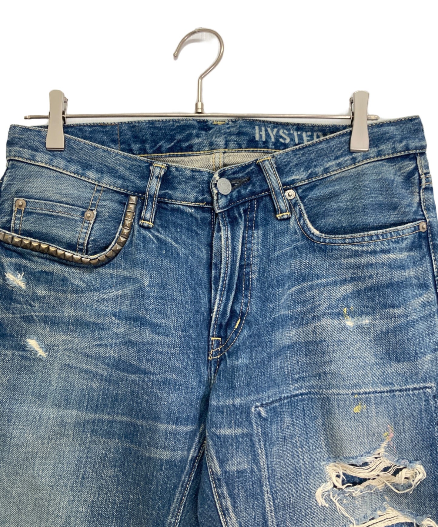 [Pre-owned] Hysteric Glamour Damaged denim pants