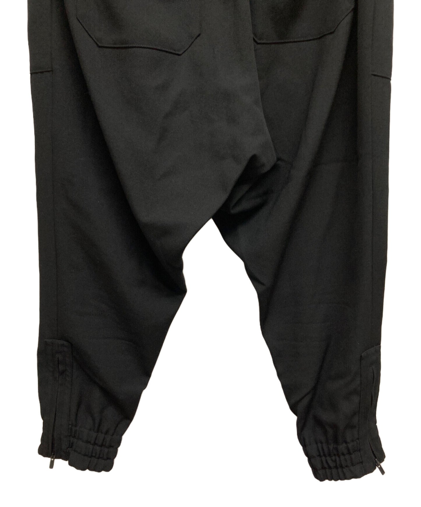 [Pre-owned] YOHJI YAMAMOTO Wool gabardine wide silhouette pants with hem zipper F0-P60-101