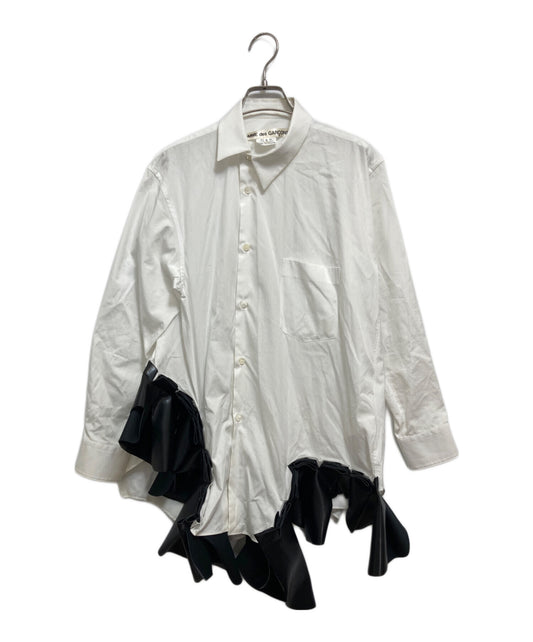 [Pre-owned] COMME des GARCONS Faux leather ruffle design shirt GN-B010