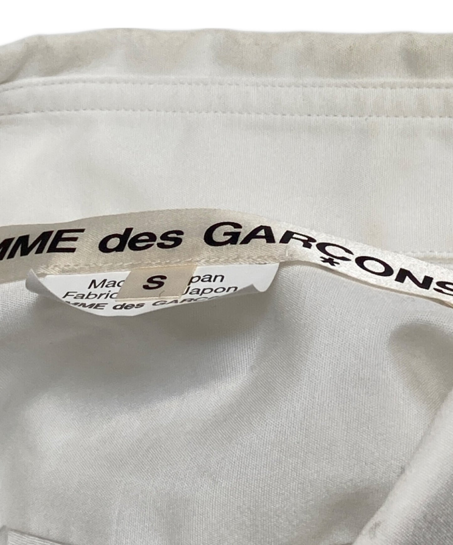 [Pre-owned] COMME des GARCONS Faux leather ruffle design shirt GN-B010