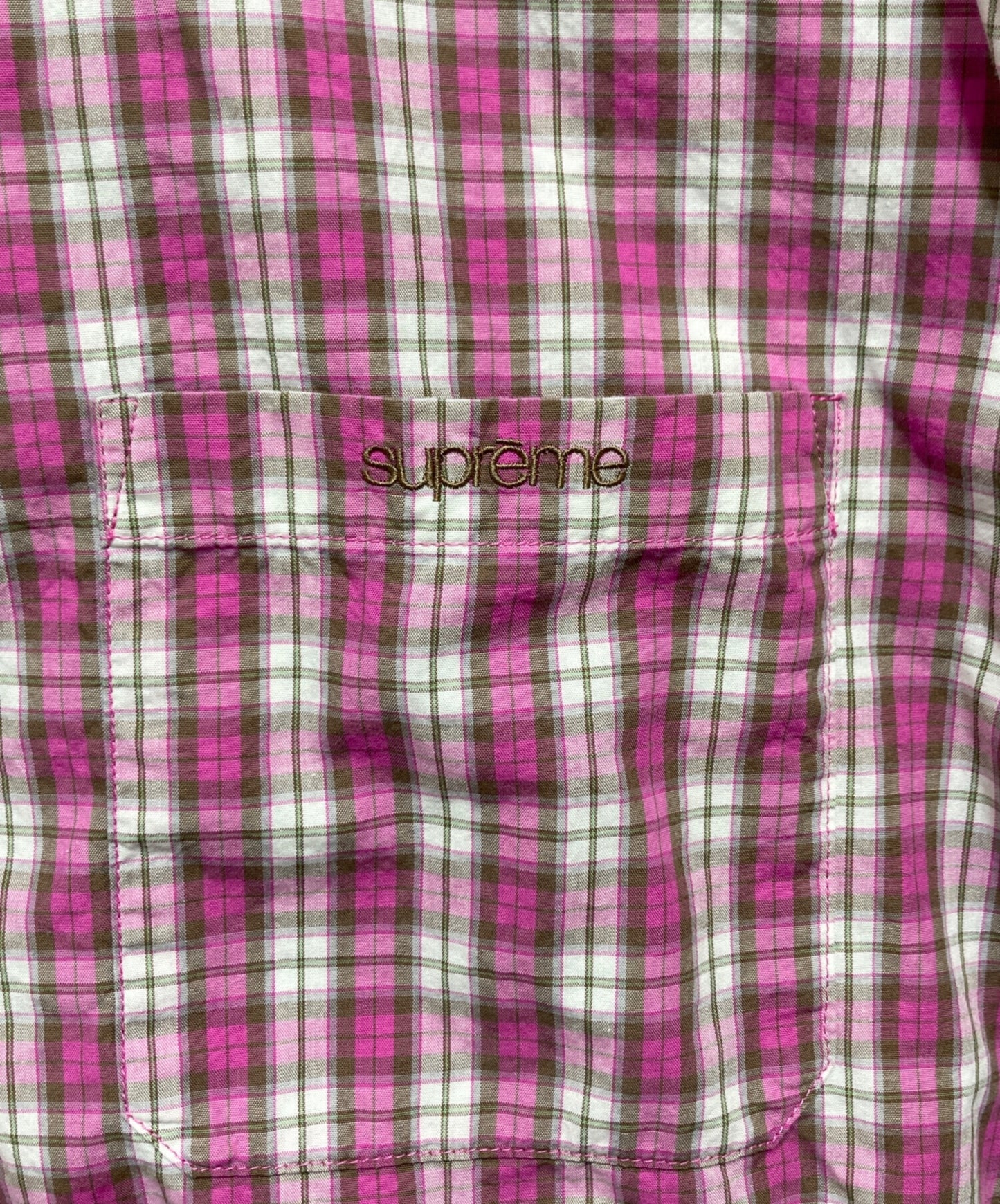 [Pre-owned] SUPREME Mini checkered short-sleeved shirt