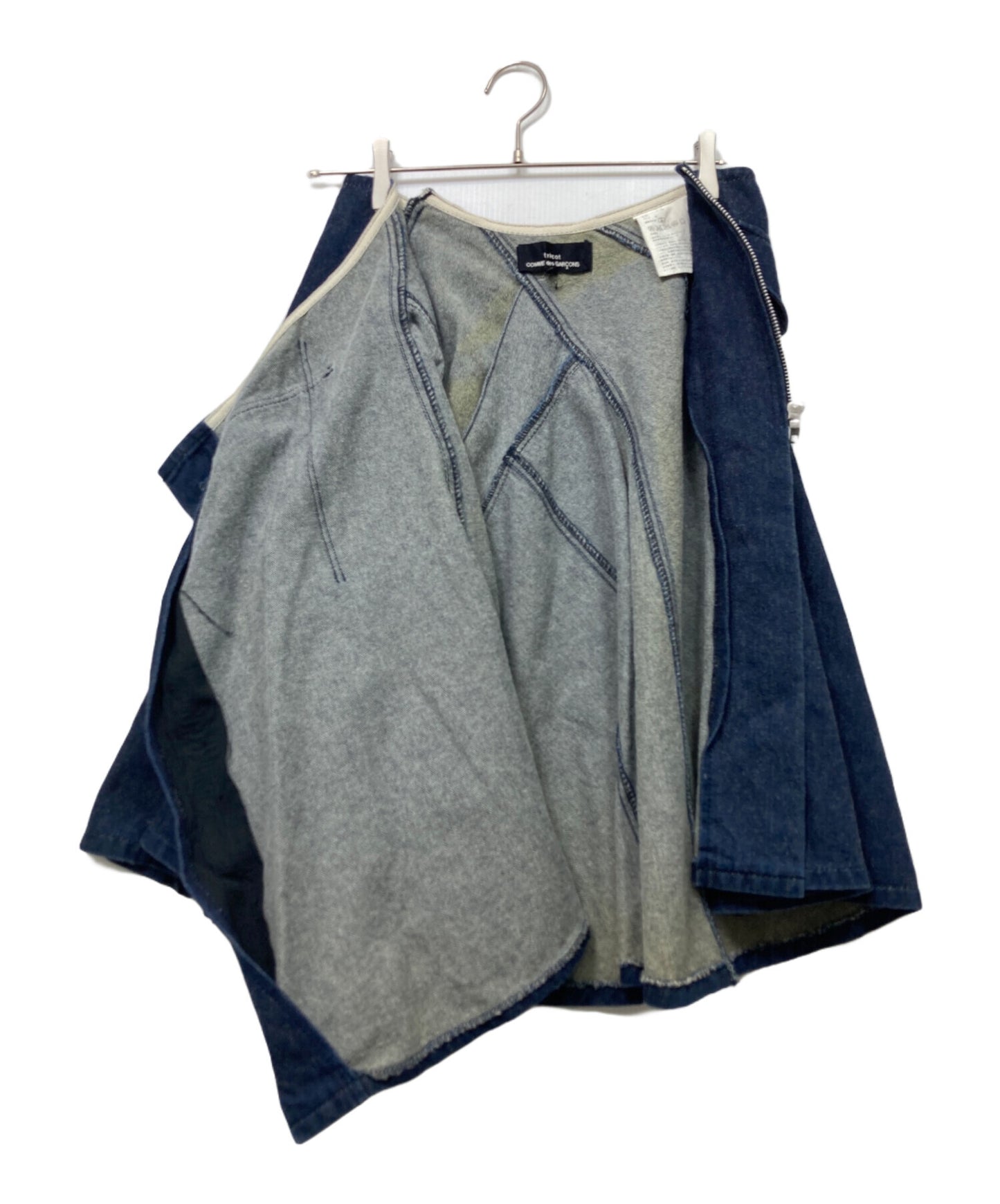[Pre-owned] tricot COMME des GARCONS Zip design denim mini skirt TL-S026