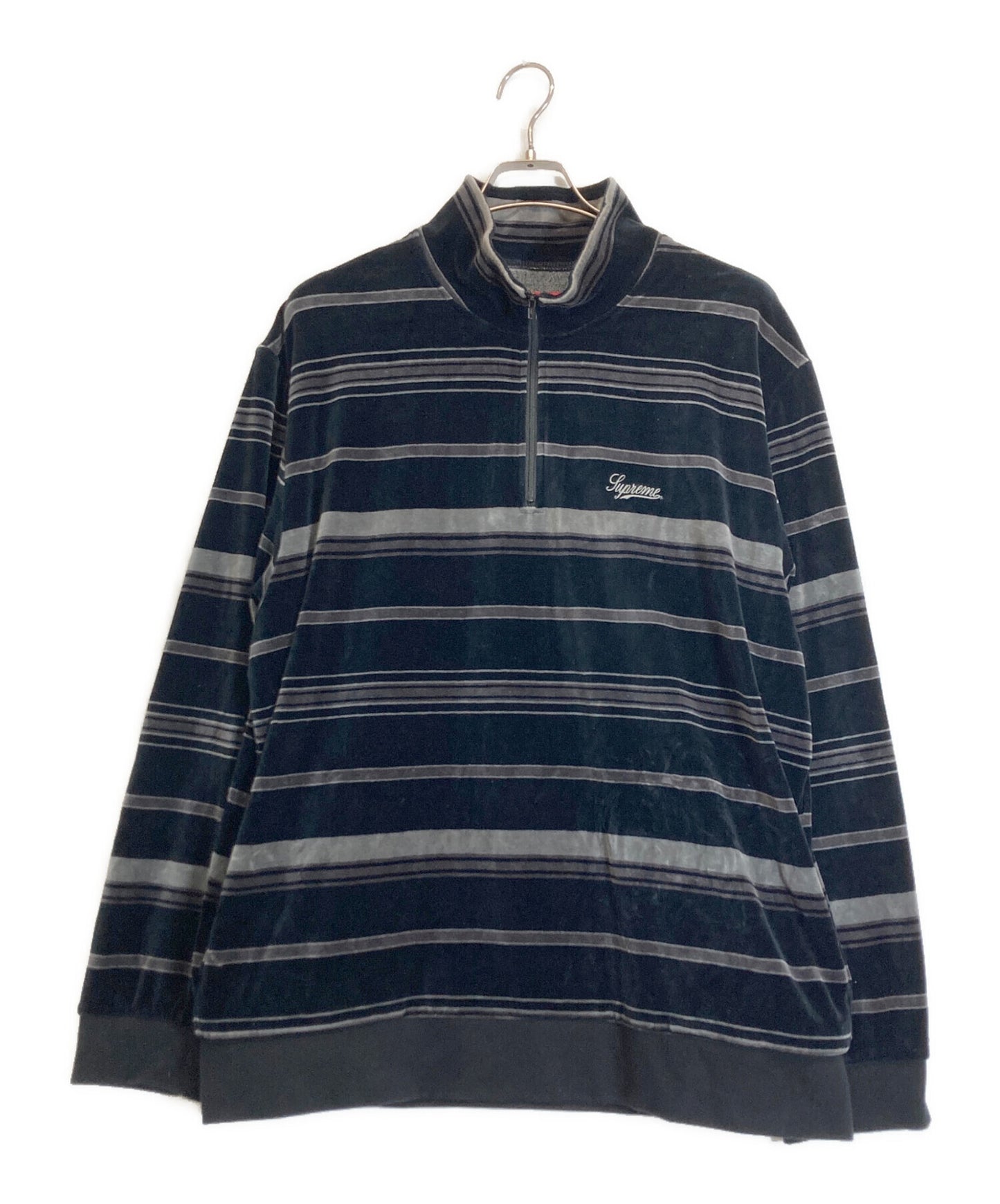 [Pre-owned] SUPREME Velour Half Zip Pullover