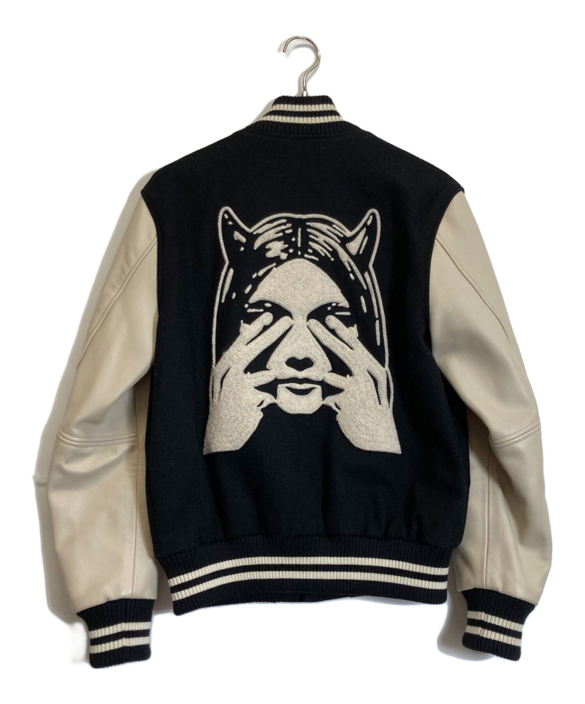 [Pre-owned] Hysteric Glamour SEE NO EVIL embroidered stadium jacket 02223AB09