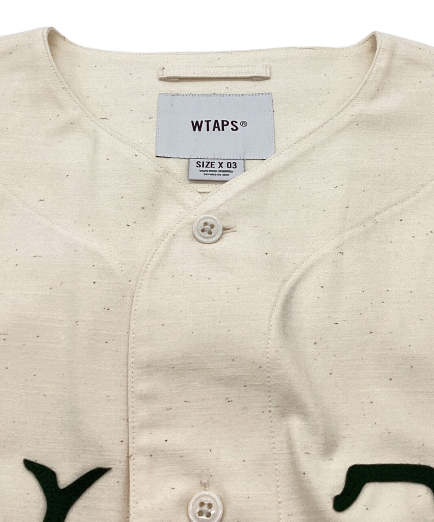 [Pre-owned] WTAPS COTTON.SATIN.SPINA Cotton baseball shirt 241TQDT-SHM05