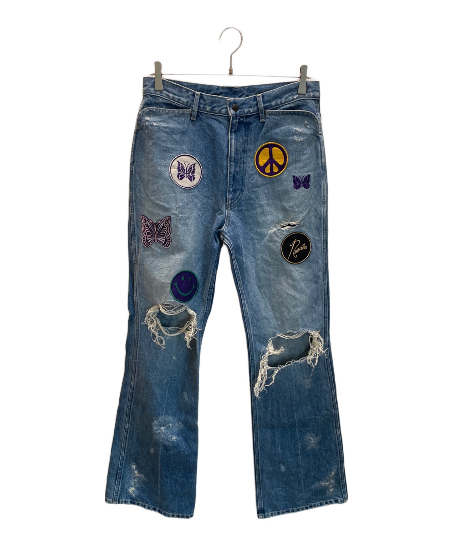 [Pre-owned] Needles Assorted Patches Boot-Cut Jean KP140