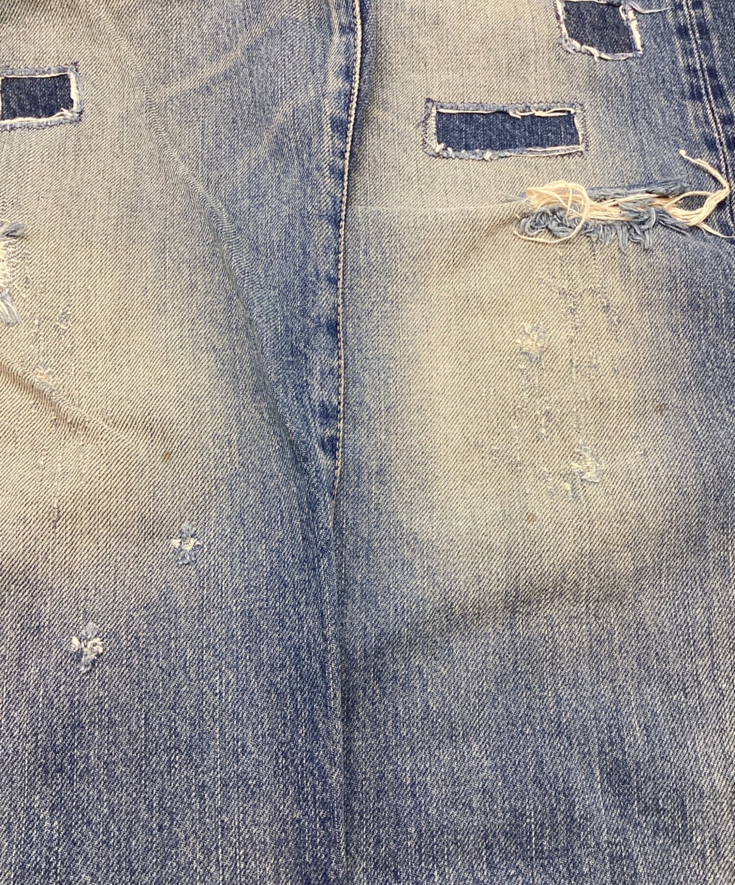[Pre-owned] Hysteric Glamour Small Window Remake Denim Pants Straight Damaged Studded 4AP-2103