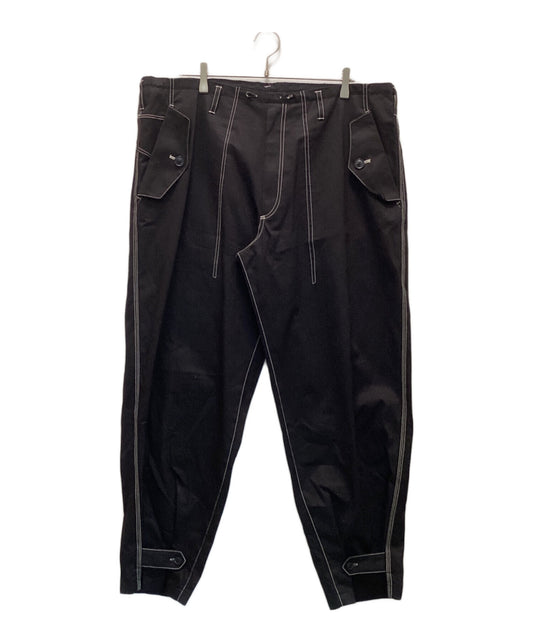 [Pre-owned] WILDSIDE YOHJI YAMAMOTO Cotton Chino White Stitch Draw String Cargo Pants WZ-P33-001