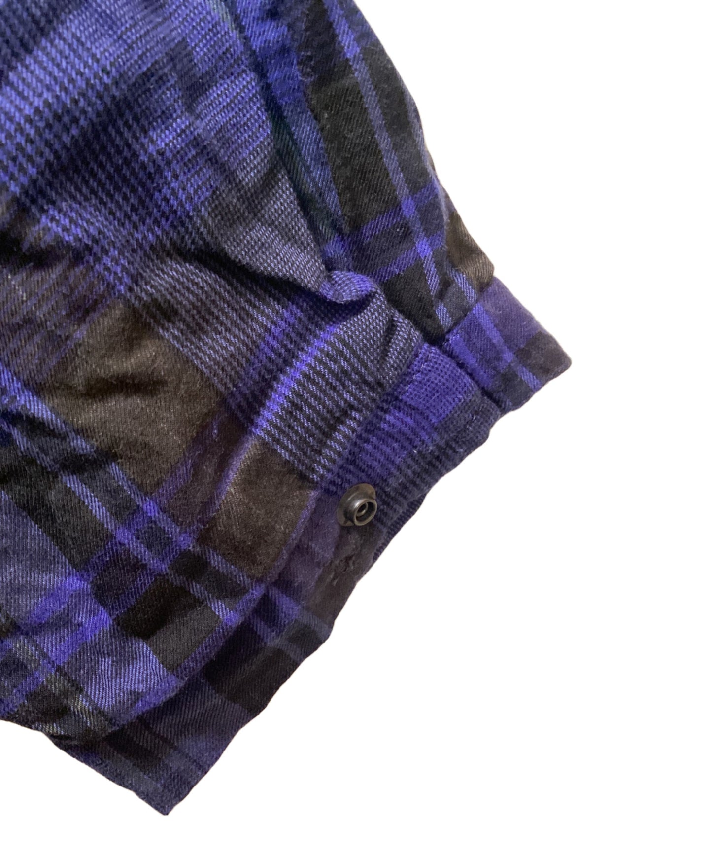 [Pre-owned] Y's PLAID COAT DRESS / Plaid Coat Dress / Shirt Coat / Hooded Coat / Hooded Shirt / Shirt Parka YX-D03-800