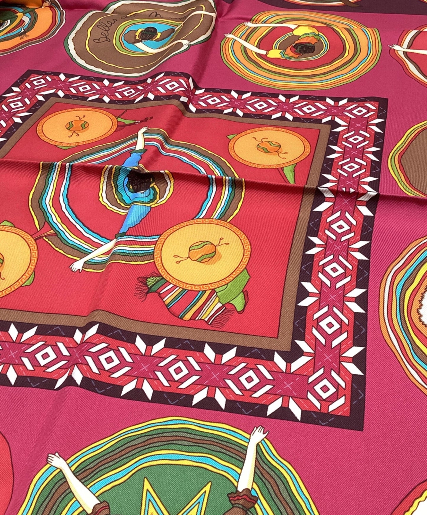 [Pre-owned] HERMES Carre 90 Belles du Mexique Beautiful Mexico / Stole
