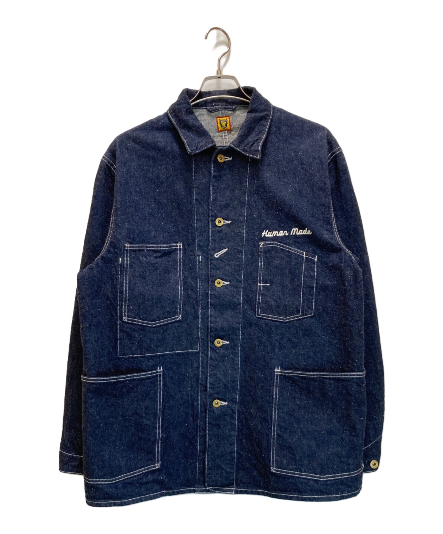 [Pre-owned] HUMAN MADE Back Logo Denim Coverall Jacket Denim Jacket Work Jacket HM24JK006