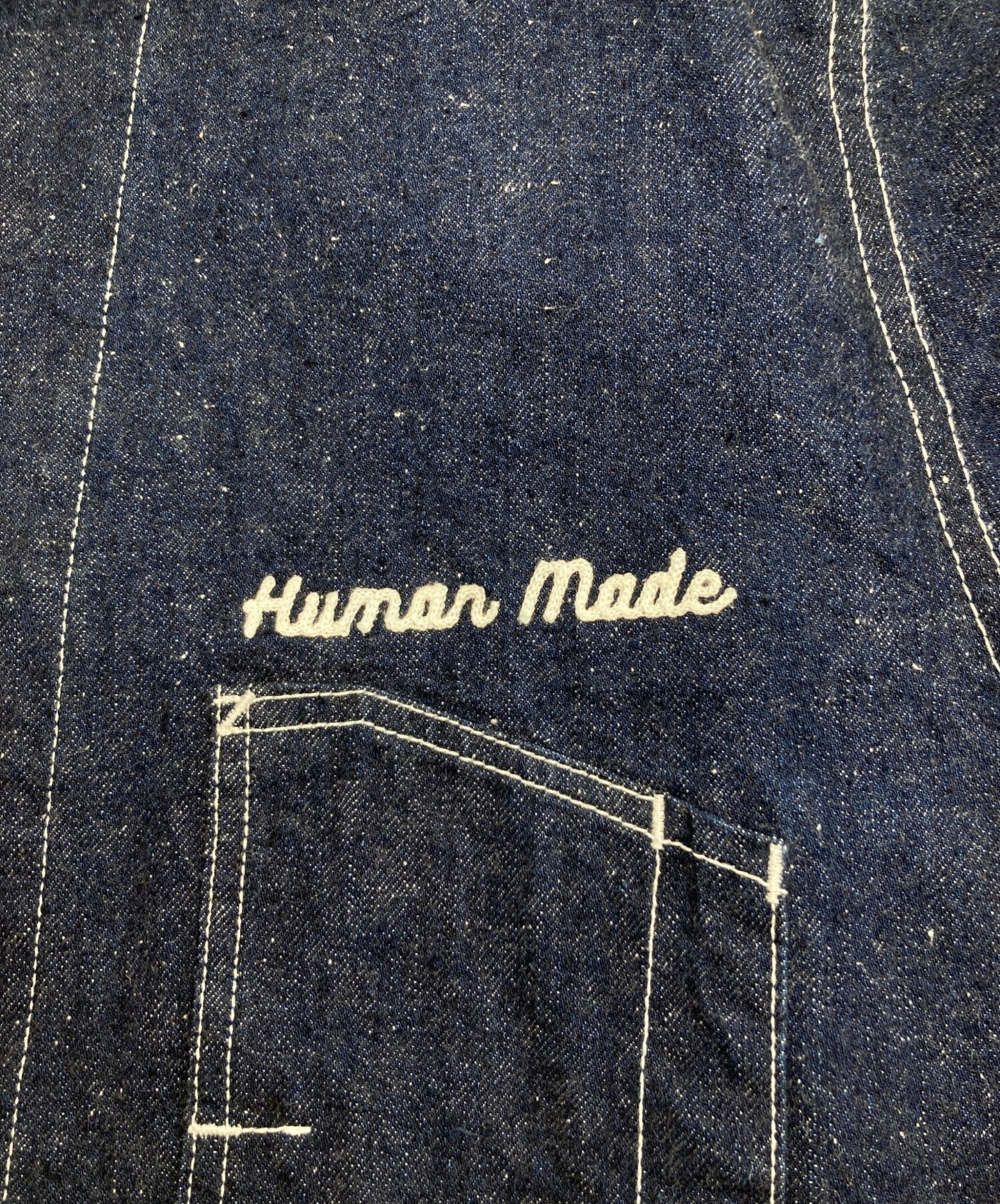 [Pre-owned] HUMAN MADE Back Logo Denim Coverall Jacket Denim Jacket Work Jacket HM24JK006