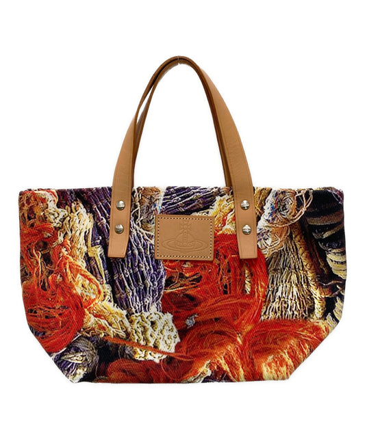 [Pre-owned] Vivienne Westwood Artistic design tote bag handbag canvas bag