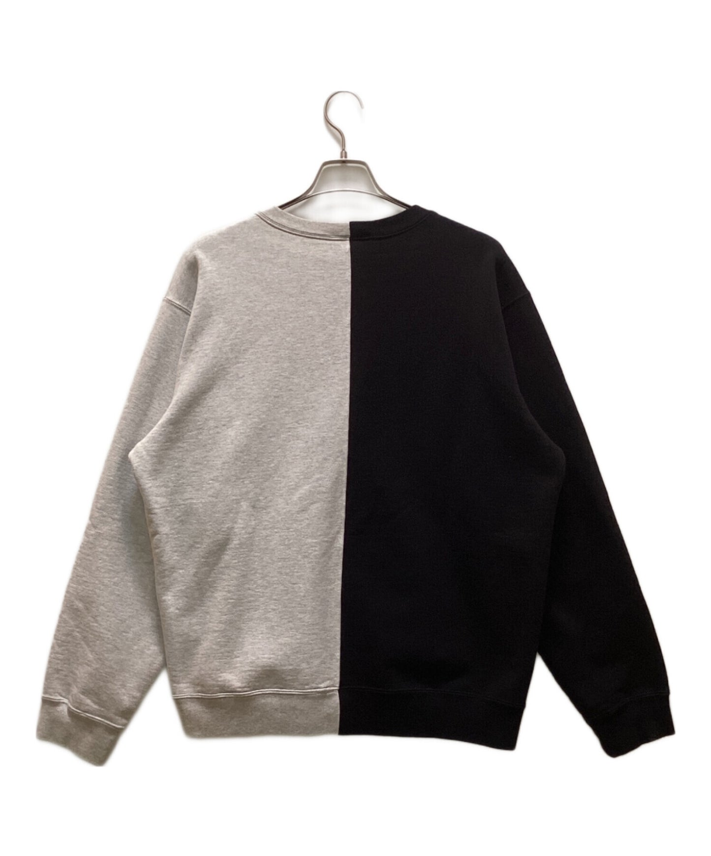 [Pre-owned] SUPREME Split Crewneck Sweatshirt/Split Crewneck Sweatshirt/Two Tone Sweatshirt