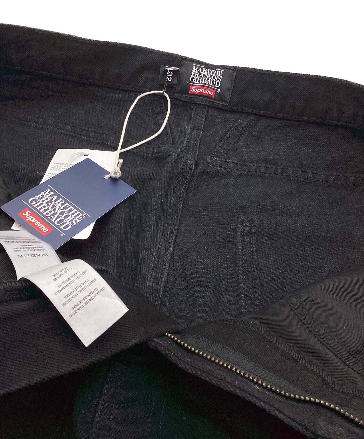 [Pre-owned] SUPREME X-Seam Baggy Jean / Collaboration X-Seam Baggy Denim Pants / Baggy Jeans / Loose Fit Jeans / Black Denim