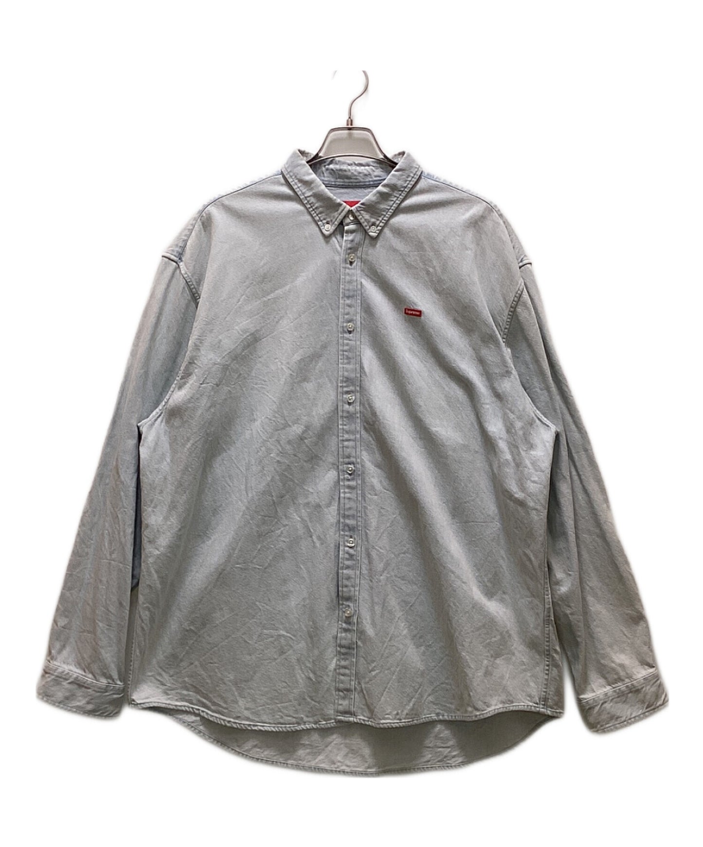 [Pre-owned] SUPREME Small Box Shirt 'Denim/Small Box Shirt/Oversized Shirt