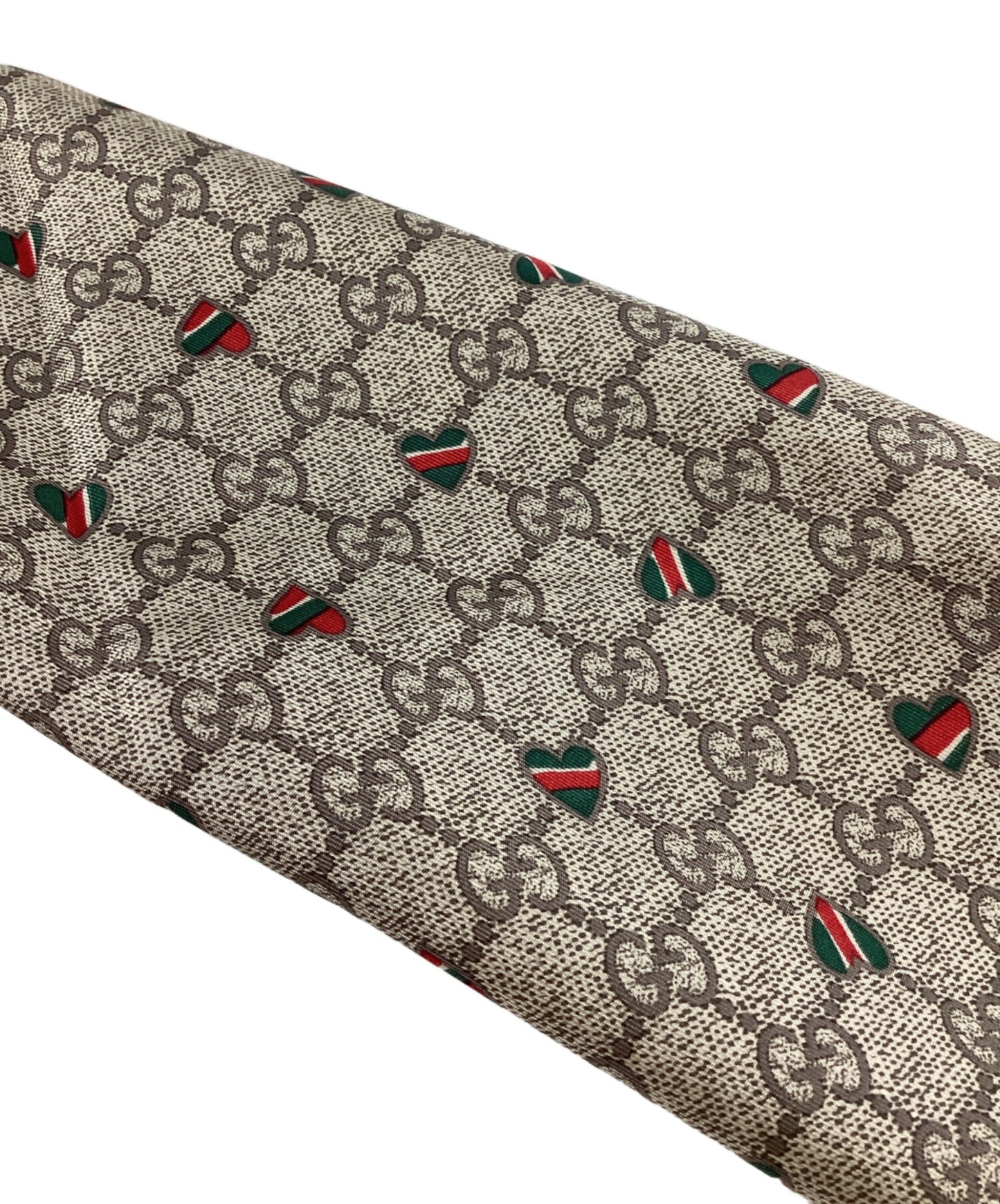 [Pre-owned] GUCCI GG Heart Sherry Line Silk Scarf / Branded Scarf