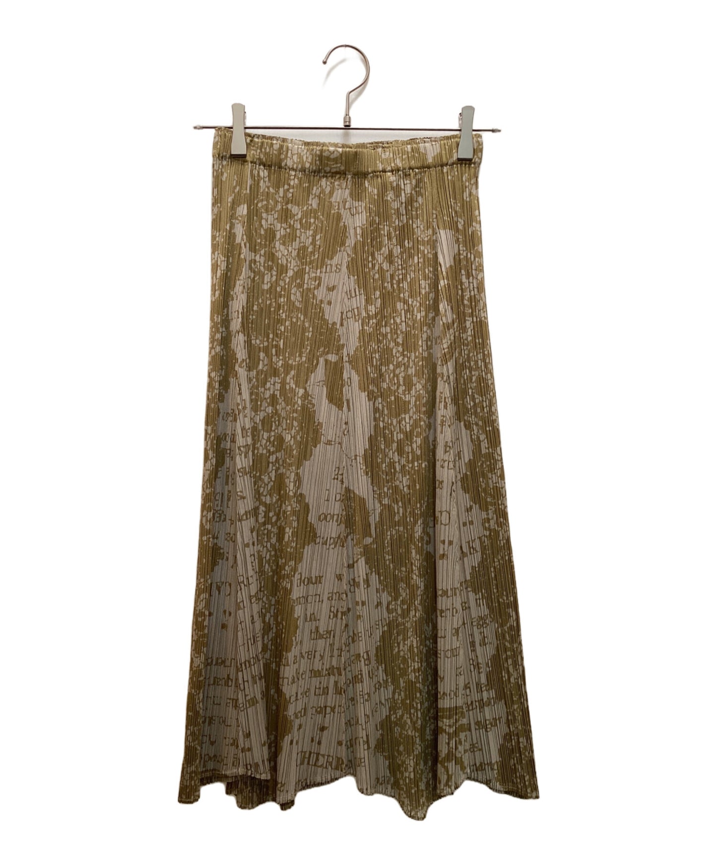 [Pre-owned] PLEATS PLEASE Food Recipe Long Pleated Skirt / Food Recipe Design Flare Skirt PP71-JG814