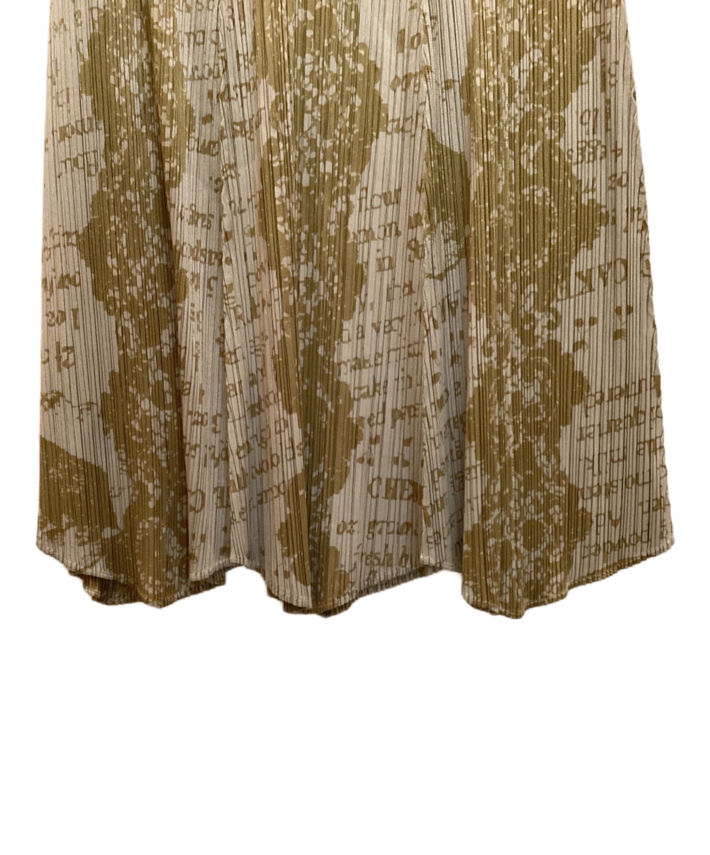[Pre-owned] PLEATS PLEASE Food Recipe Long Pleated Skirt / Food Recipe Design Flare Skirt PP71-JG814