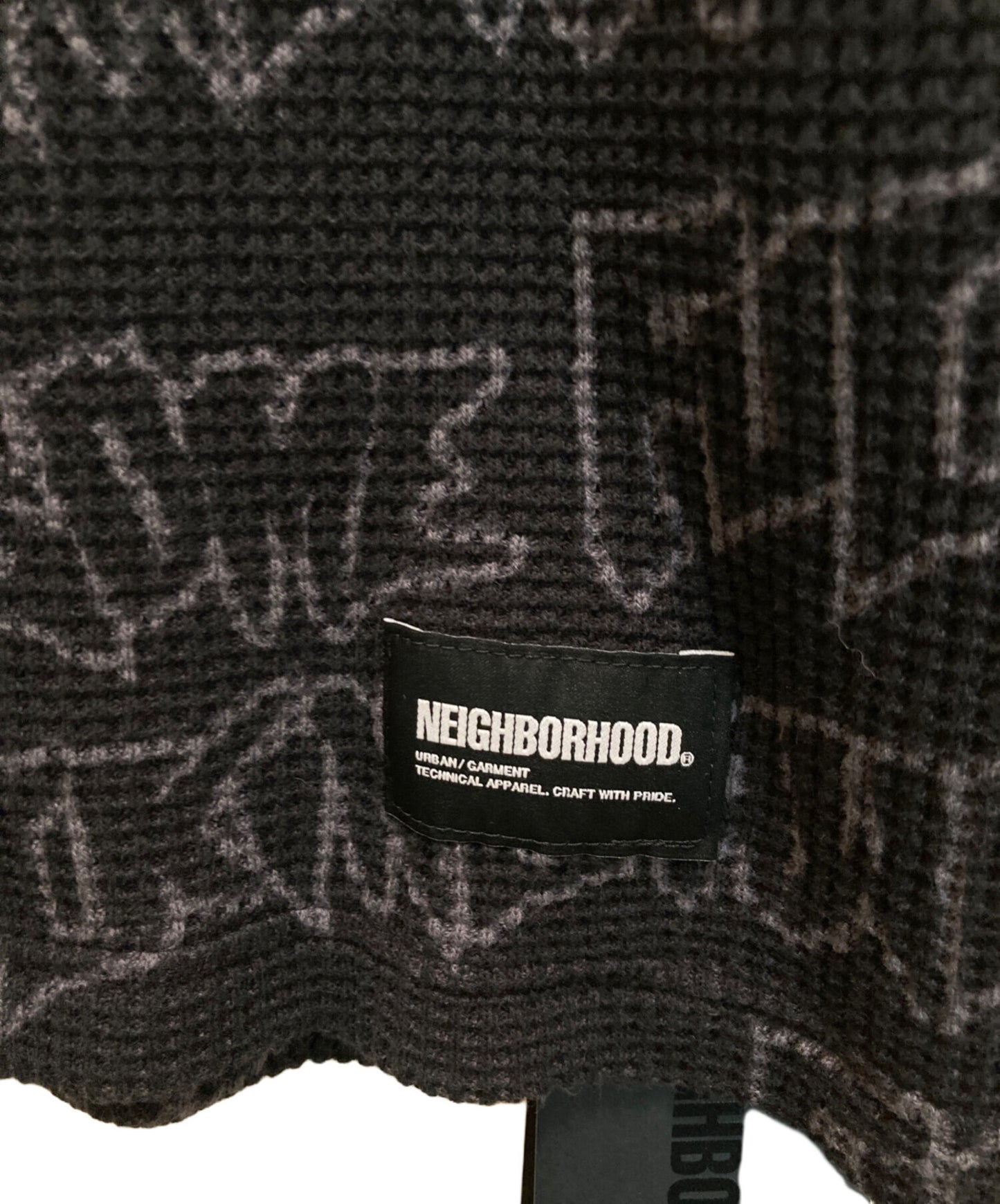 [Pre-owned] NEIGHBORHOOD WAFFLE FABRIC CREWNECK LS / Collaboration waffle cut & sewn 251uwfgn-csm01s