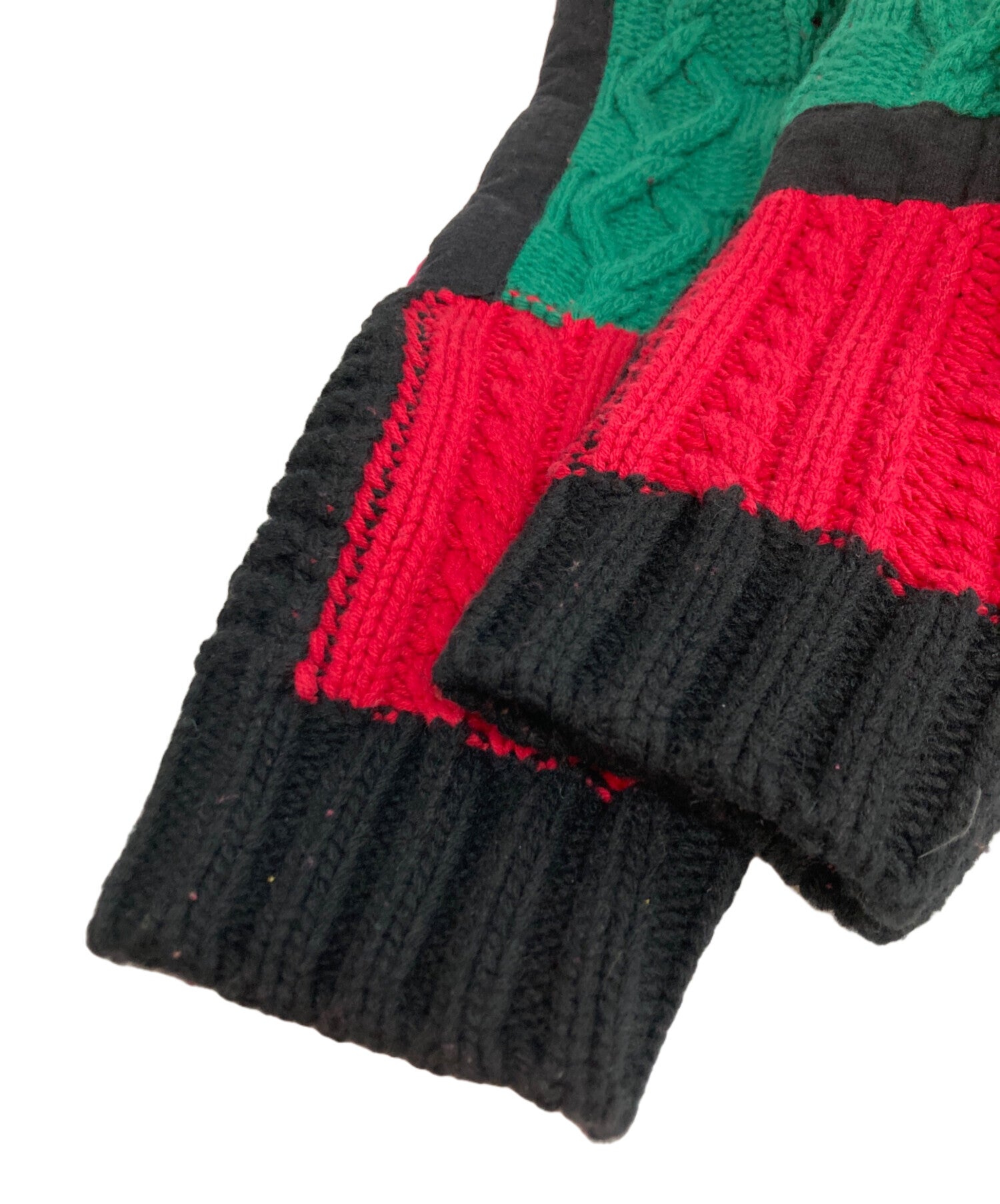 Pre-owned] SUPREME Patchwork Cable Knit Cardigan Patchwork Cable