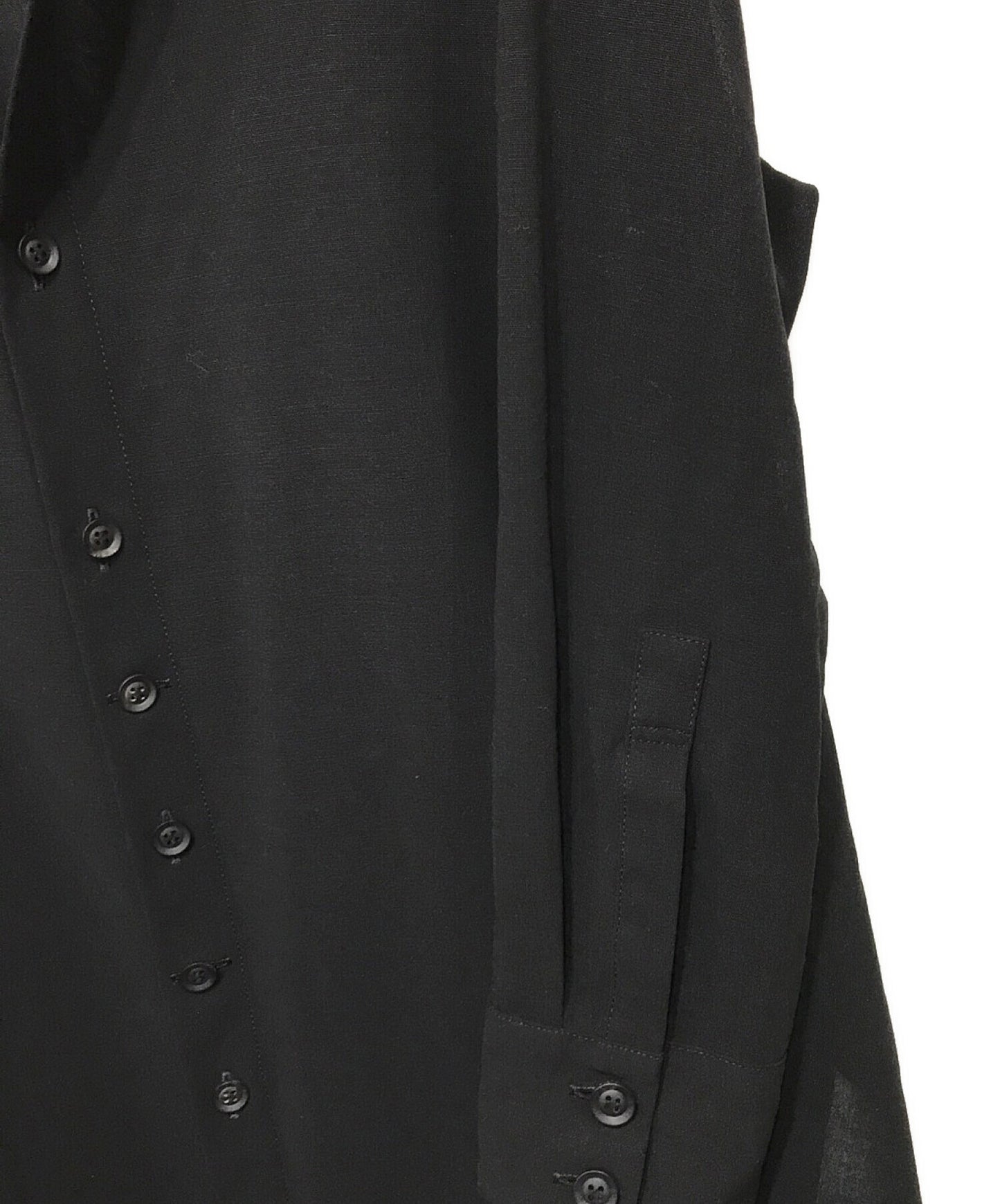 [Pre-owned] yohji yamamoto+noir Wool gaber long sleeve shirt ND-B07-101