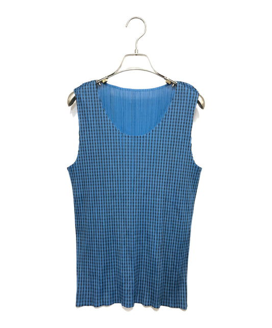 [Pre-owned] PLEATS PLEASE Plaid, sleeveless pleated cut and sewn PP54-JK600