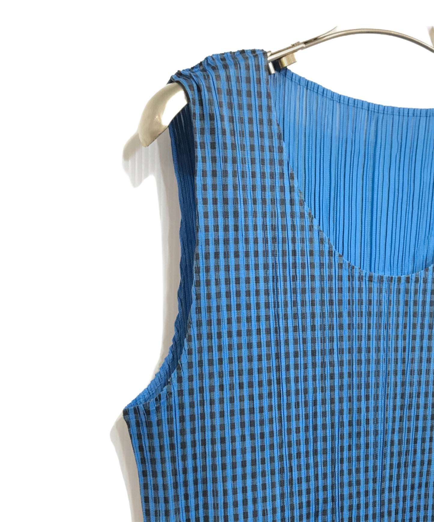 [Pre-owned] PLEATS PLEASE Plaid, sleeveless pleated cut and sewn PP54-JK600