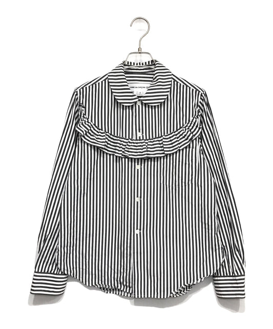 [Pre-owned] COMME des GARCONS GIRL Ruffle Stripe Shirt NM-B007
