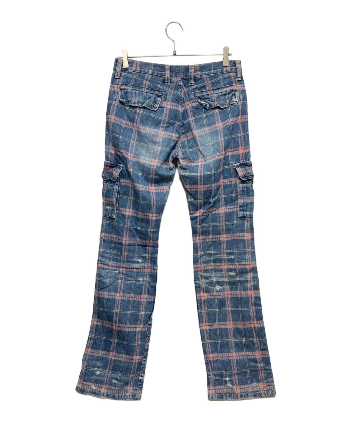 [Pre-owned] Hysteric Glamour Old Check Denim Cargo Pants 2AP-4440