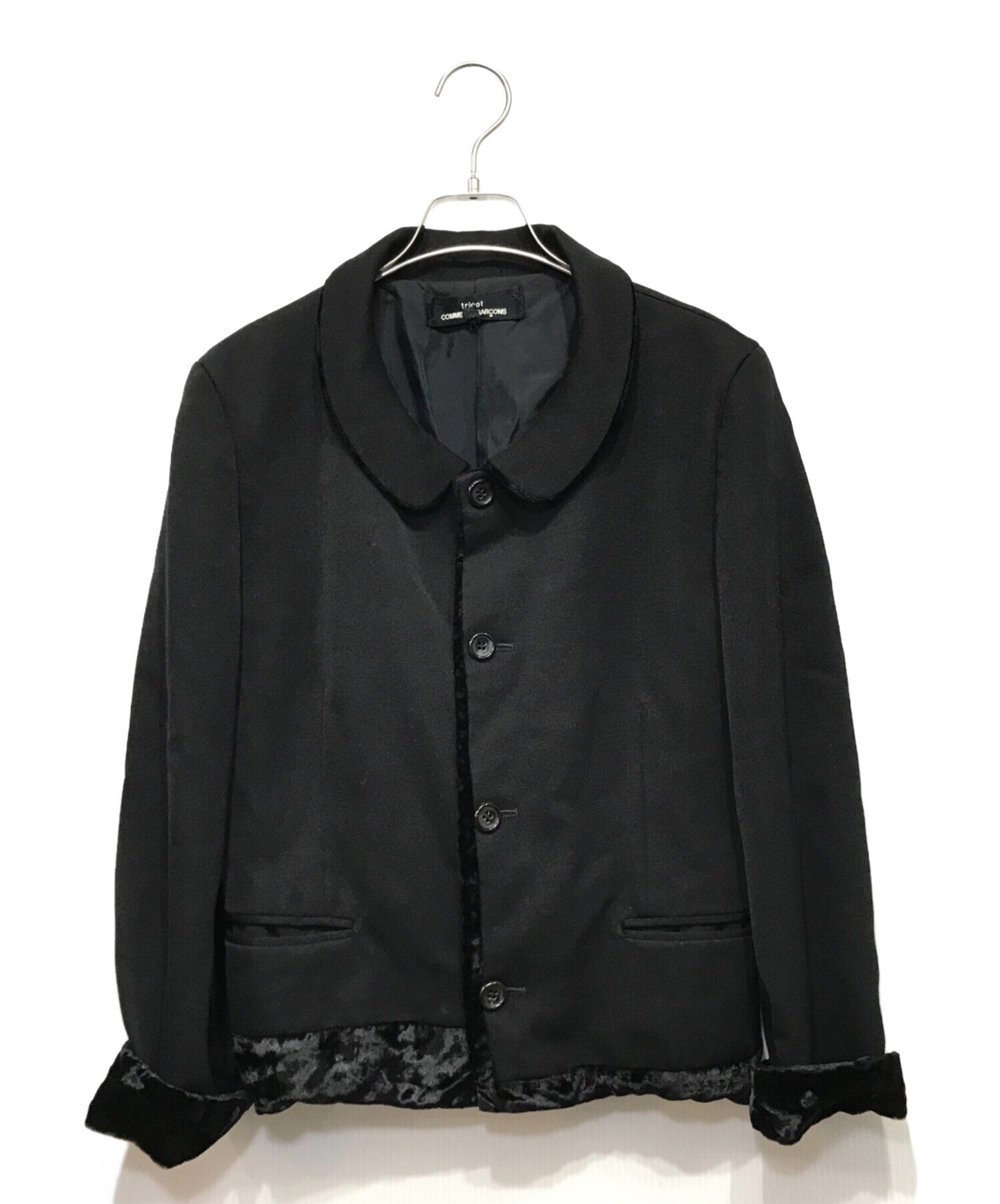 [Pre-owned] tricot COMME des GARCONS Velour Switched Round Collar Jacket TJ-08019M