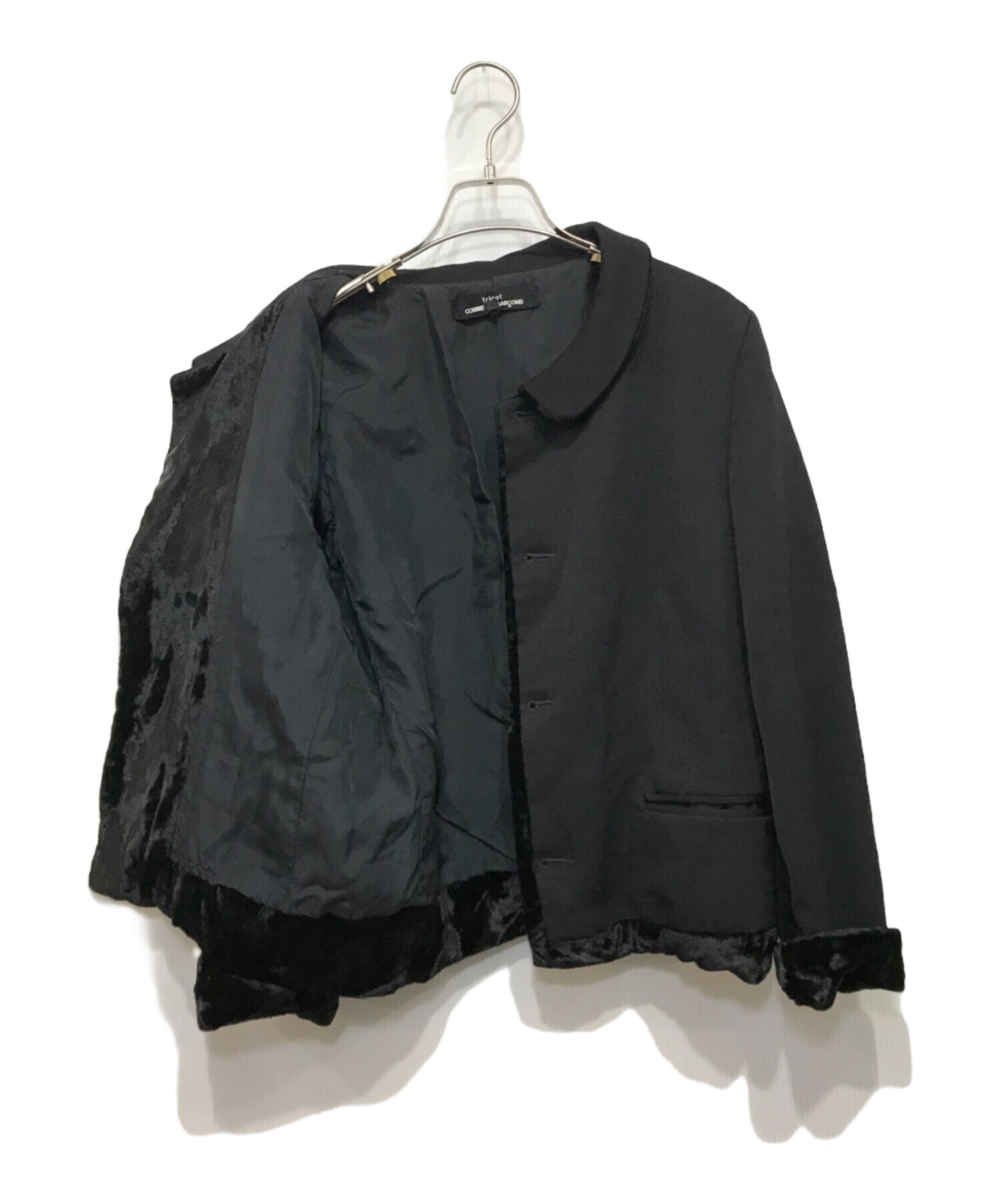 [Pre-owned] tricot COMME des GARCONS Velour Switched Round Collar Jacket TJ-08019M