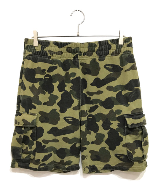 [Pre-owned] A BATHING APE 1st camo yellow sweat cargo shorts 001SPJ801005M