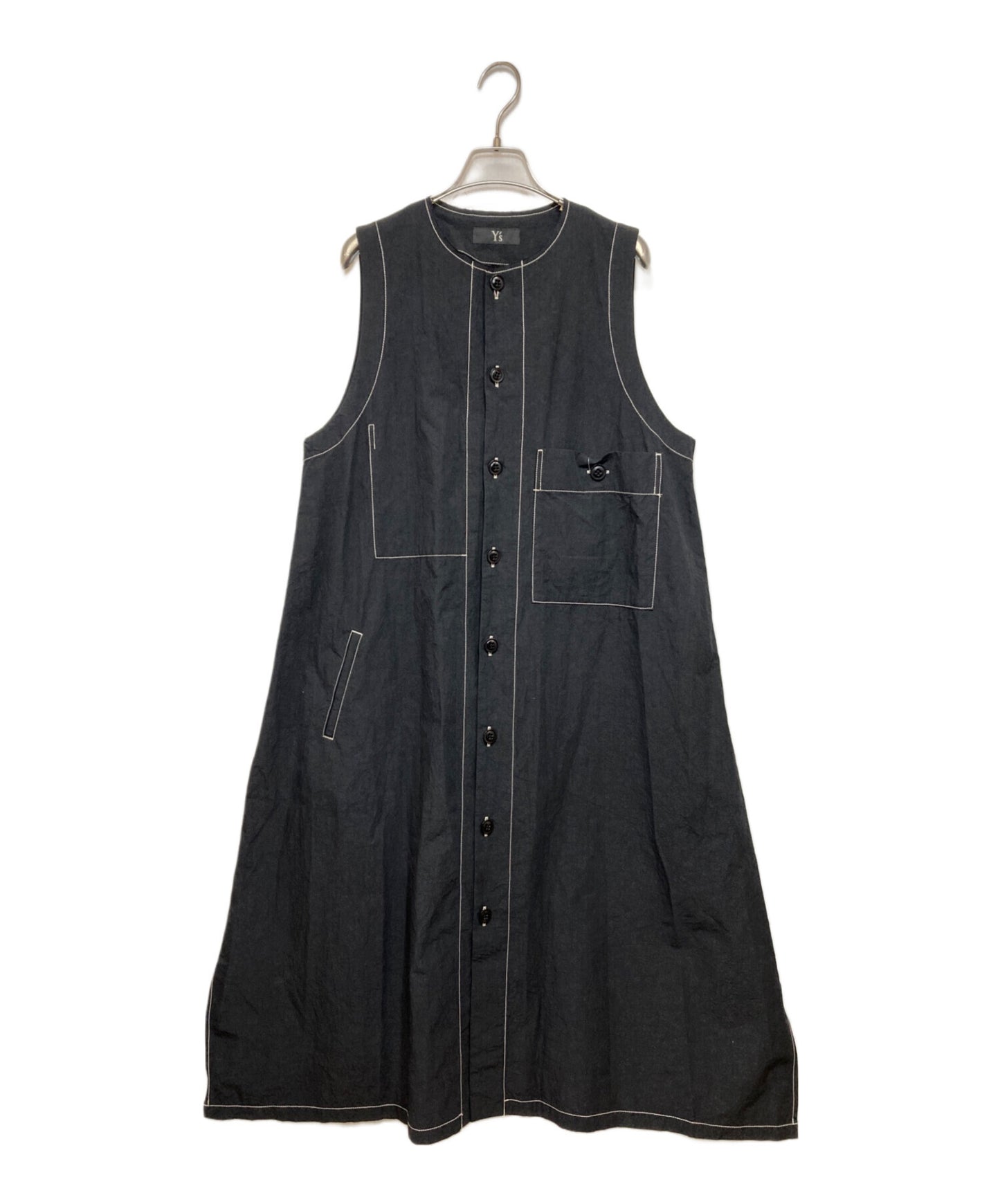 [Pre-owned] Y's 25SS COTTON LINEN DUMP SLEEVELESS DRESS YD-D26-023-2-01