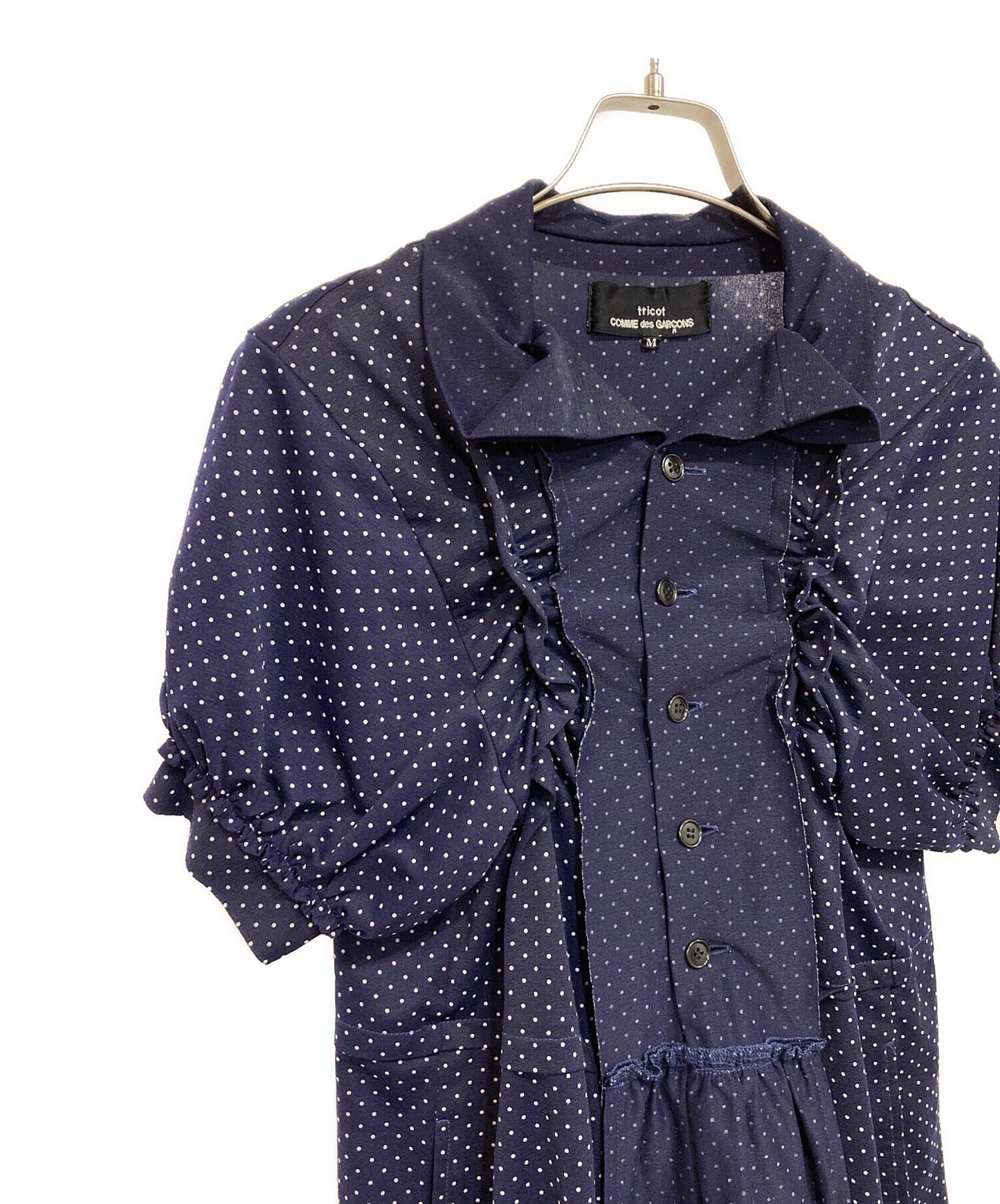 [Pre-owned] tricot COMME des GARCONS Dot Frill Dress TI-O019