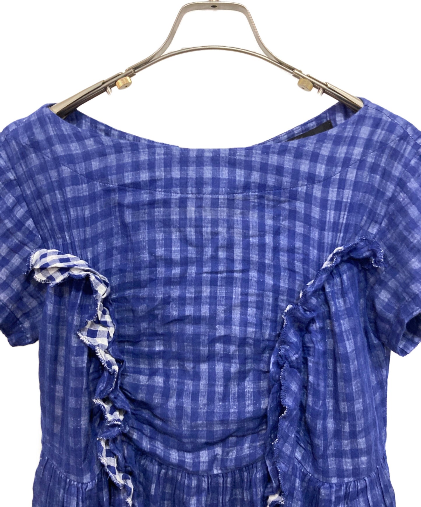 [Pre-owned] tricot COMME des GARCONS Check French Sleeve Dress TQ-O012