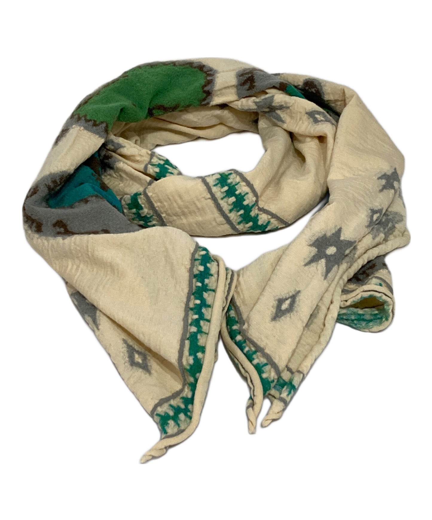 [Pre-owned] KAPITAL Full-patterned shrunken scarf