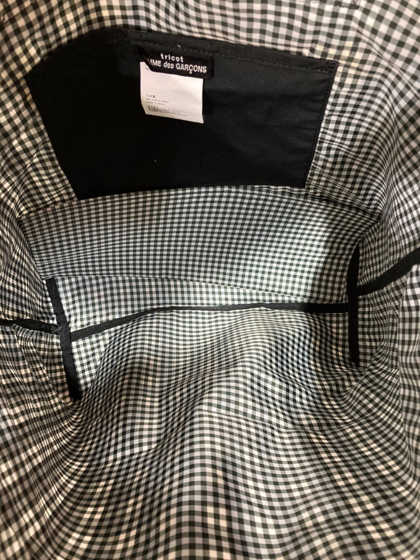 [Pre-owned] tricot COMME des GARCONS Nylon Check Tote Bag TS-K 206