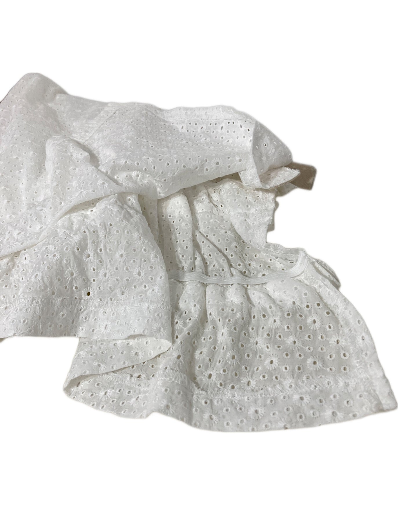 [Pre-owned] TAO COMME des GARCONS Floral Embroidery Lace Ruffle Blouse TM-B014