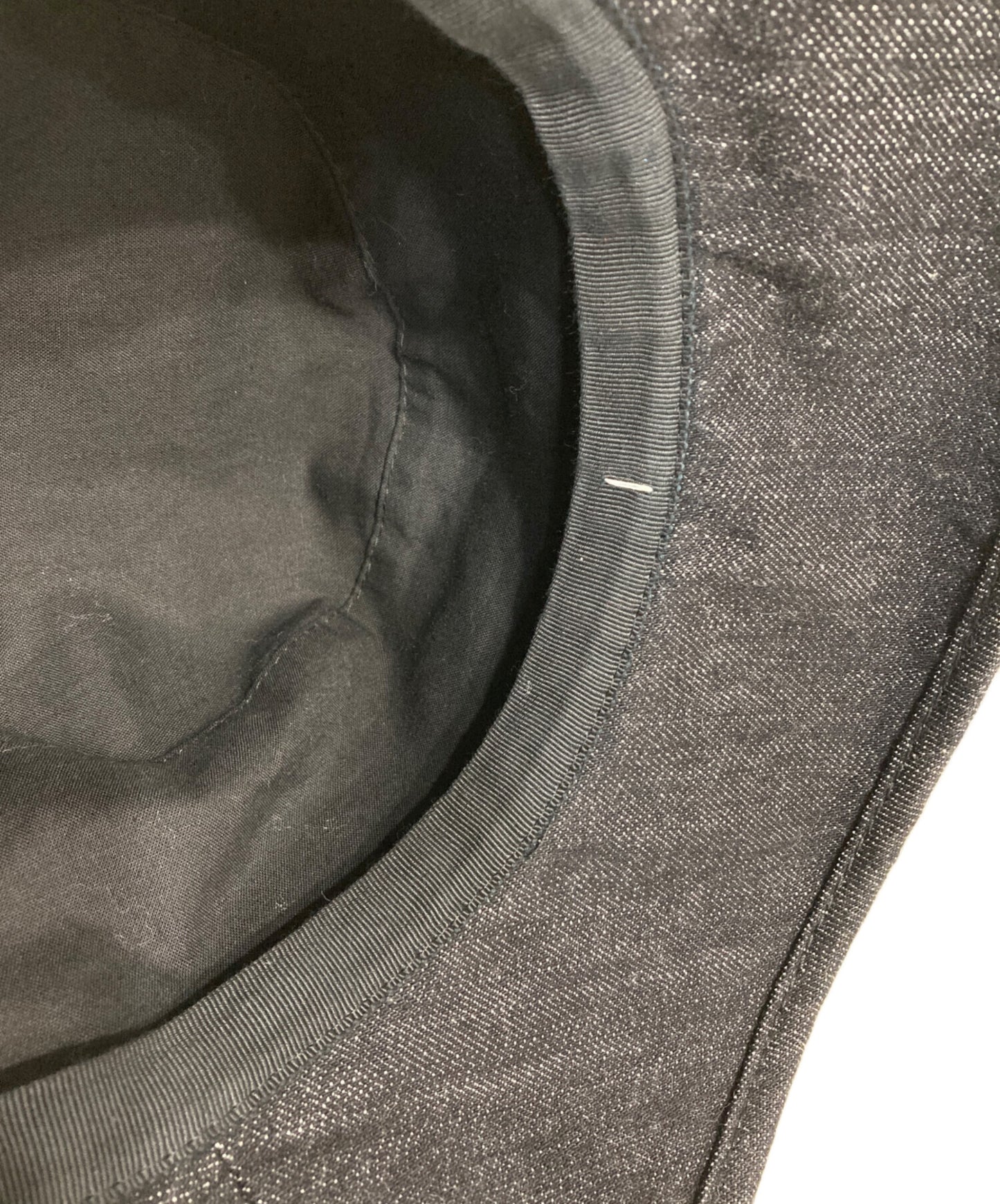 [Pre-owned] CHANEL Logo Embroidered Denim Bucket Hat