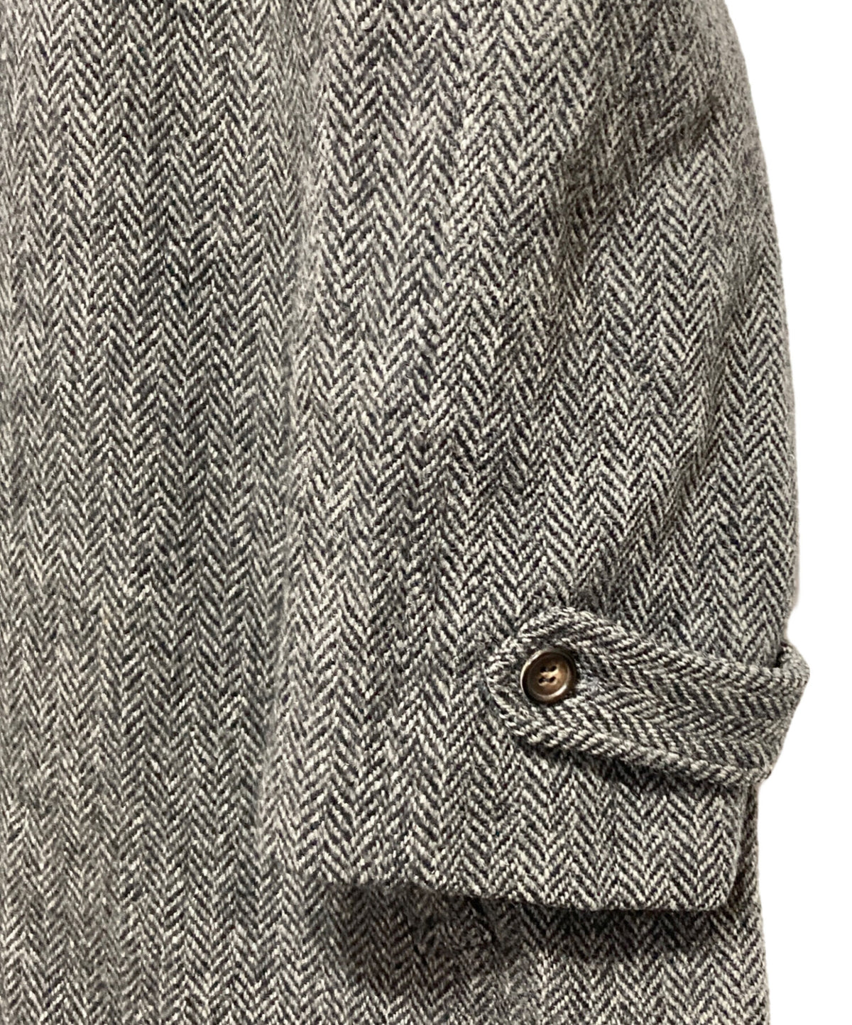 [Pre-owned] COMME des GARCONS HOMME 80s Herringbone Stun Collar Coat HC-090120M