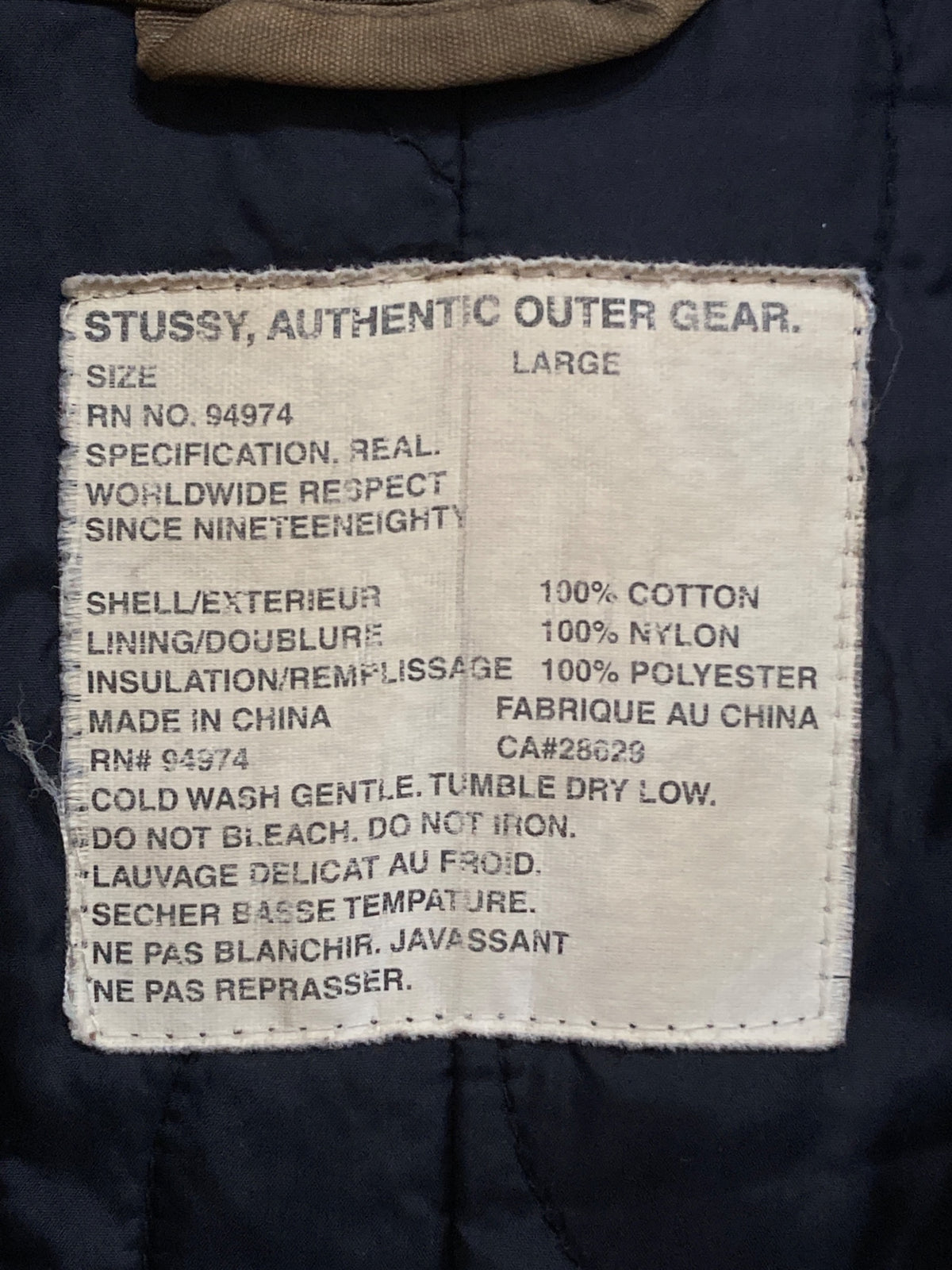 [Pre-owned] stussy N-3B type coat 94974