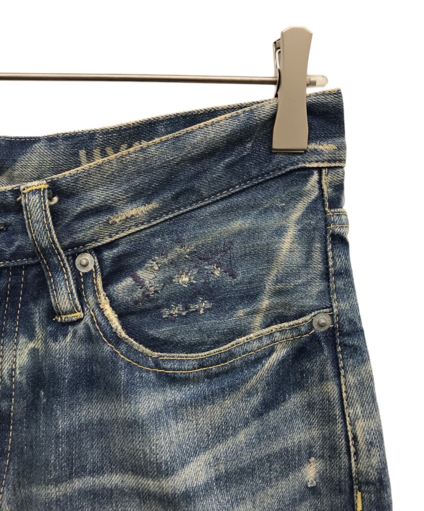 [Pre-owned] Hysteric Glamour Damaged denim pants 0263AP23