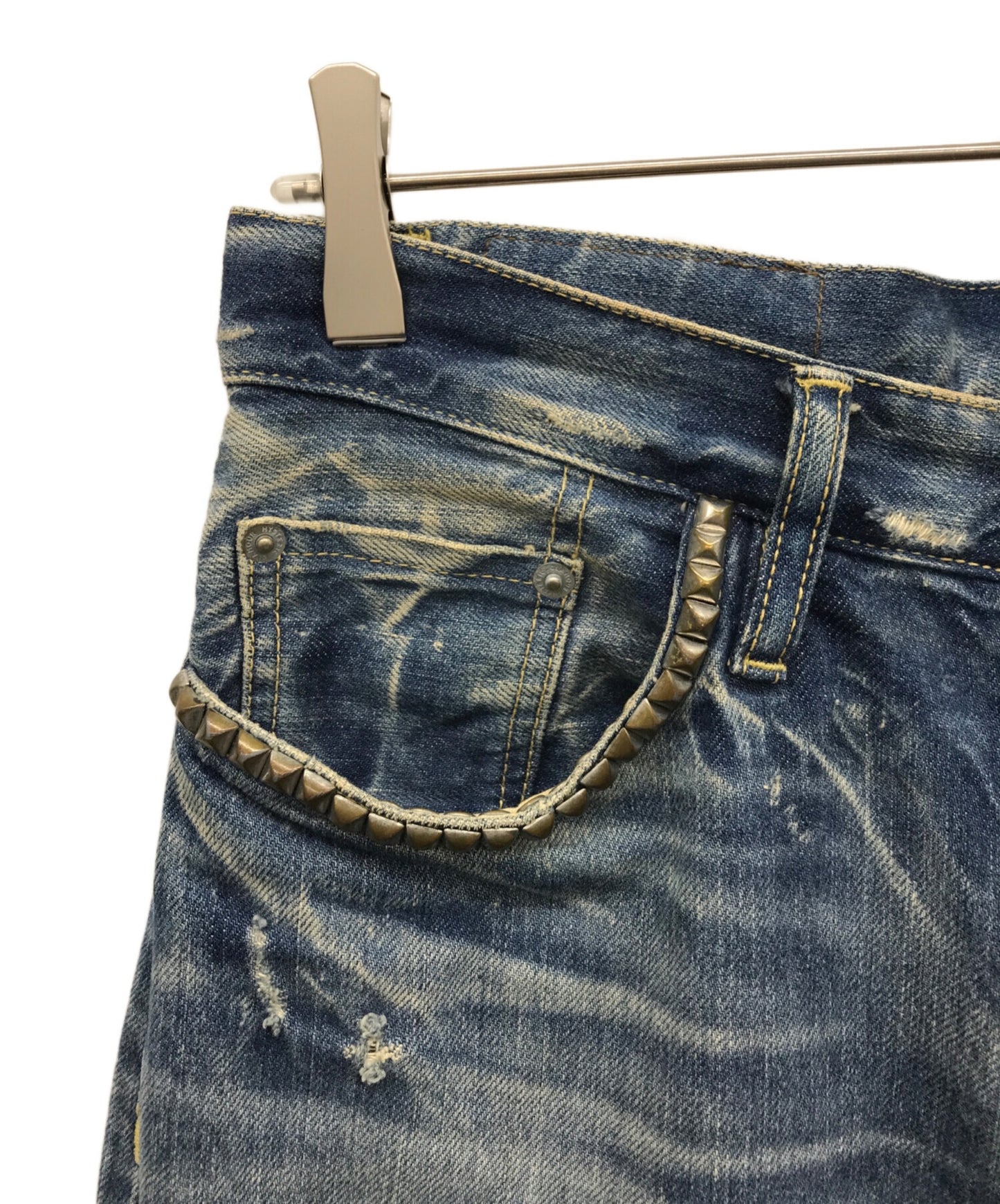 [Pre-owned] Hysteric Glamour Damaged denim pants 0263AP23