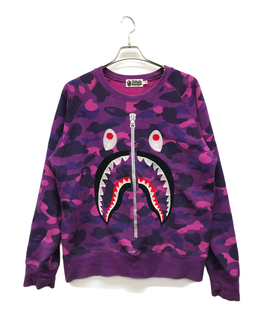[Pre-owned] A BATHING APE Color Camo Embroidery Shark Crewneck 001SWJ201003M