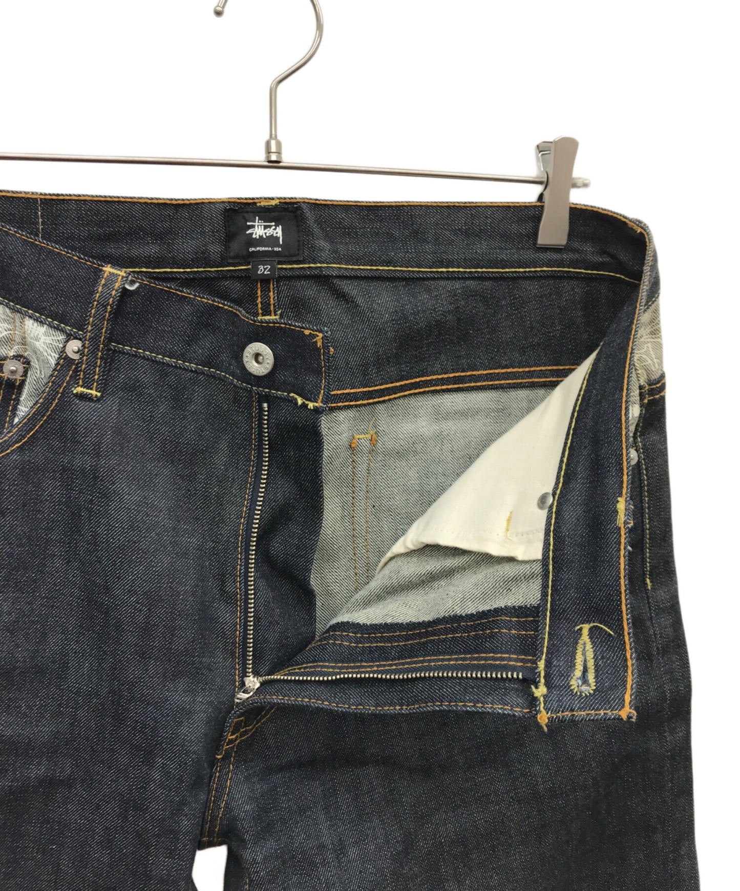 [Pre-owned] stussy Skull Print Denim Pants