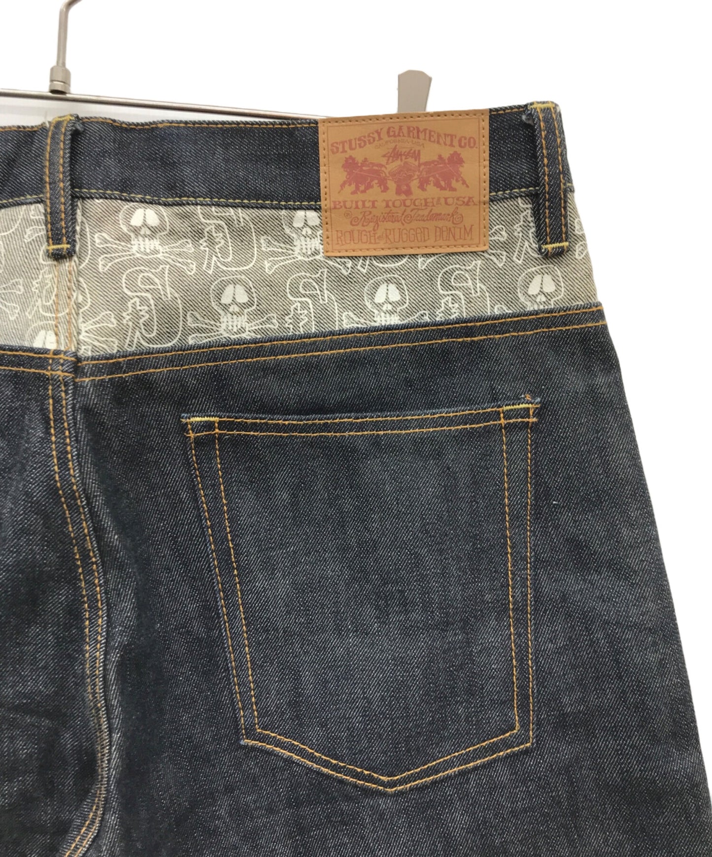 [Pre-owned] stussy Skull Print Denim Pants