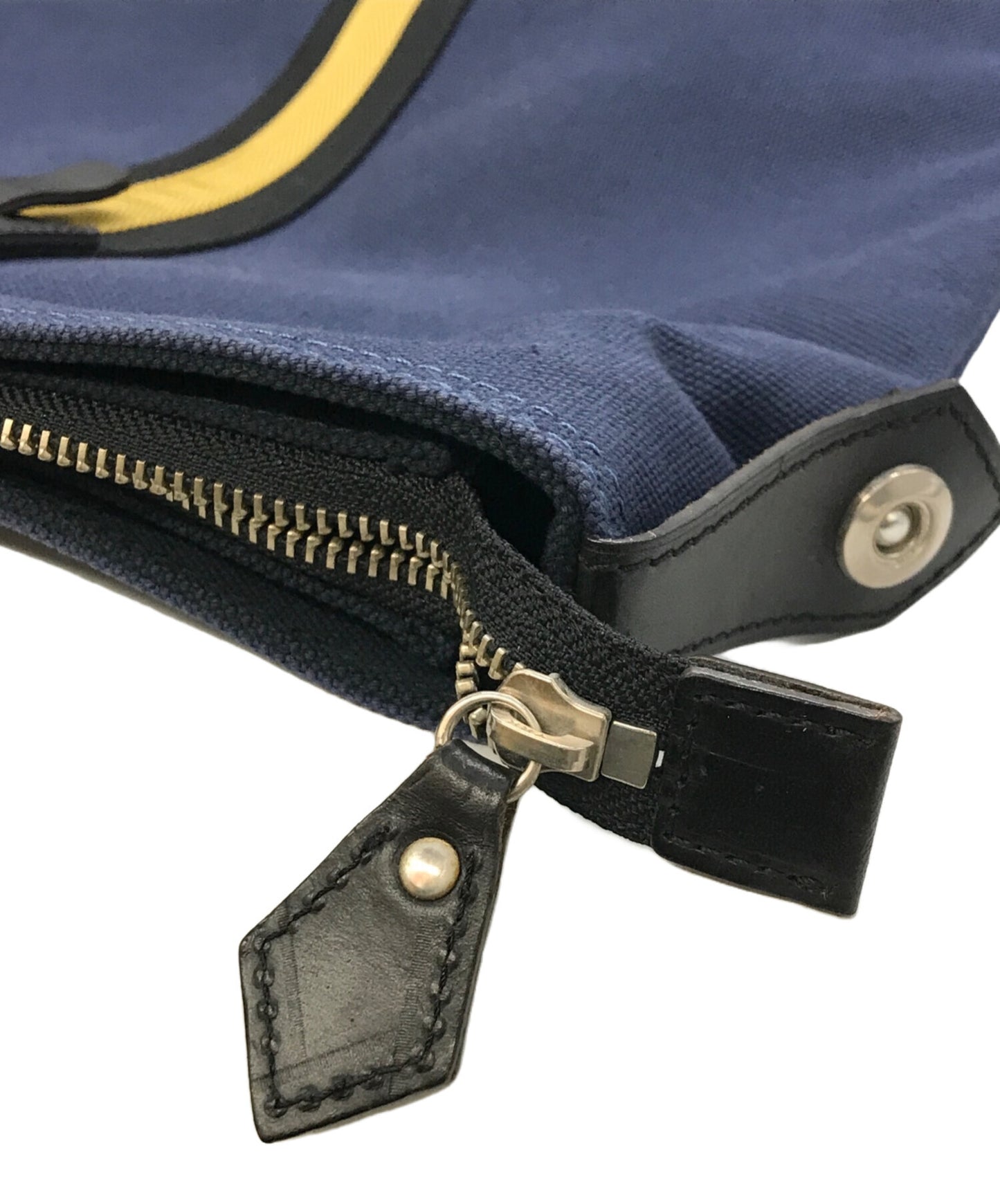 [Pre-owned] Vivienne Westwood Leather handle canvas tote bag