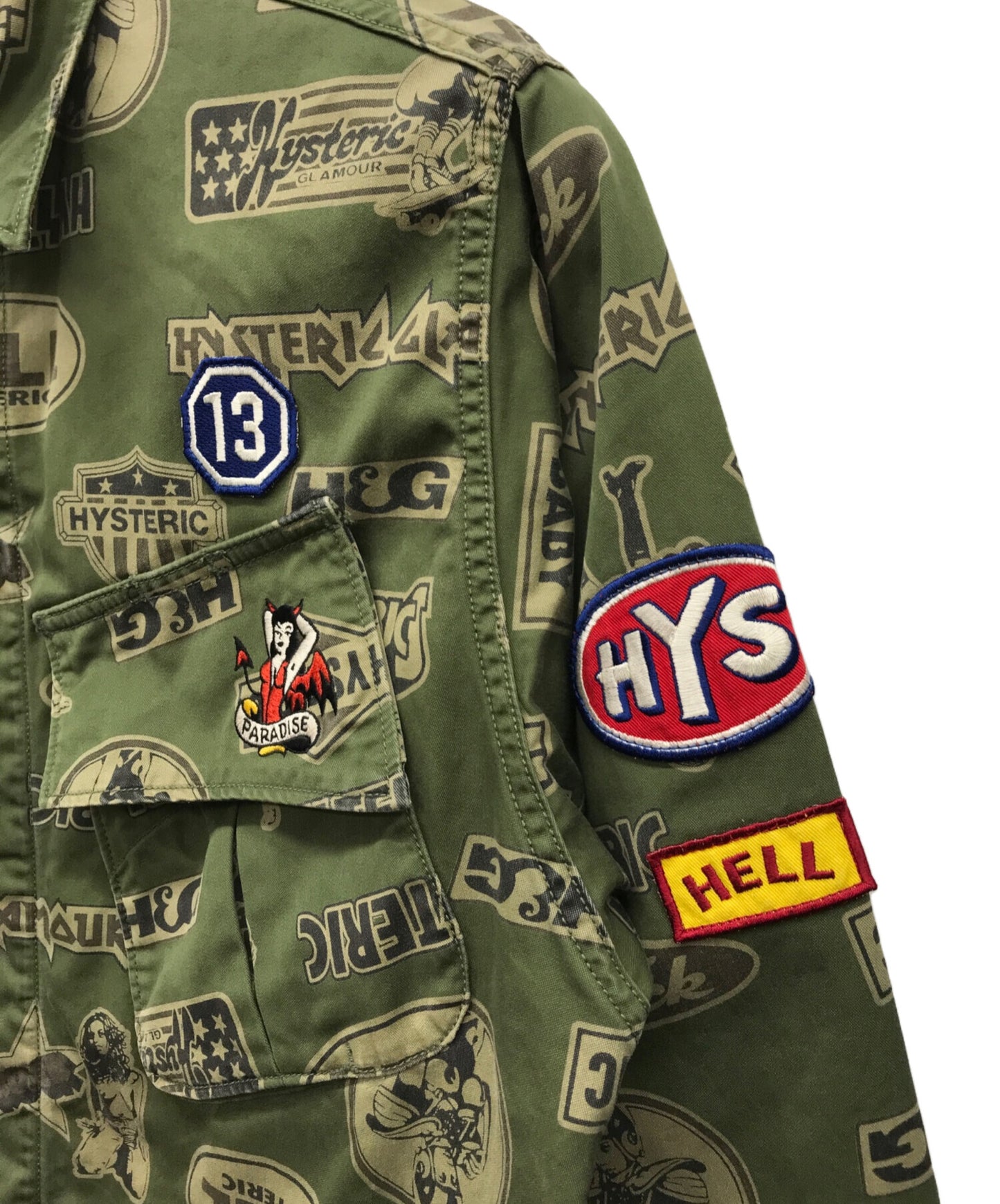[Pre-owned] Hysteric Glamour MAIDEN LOGO embroidered fatigued jacket